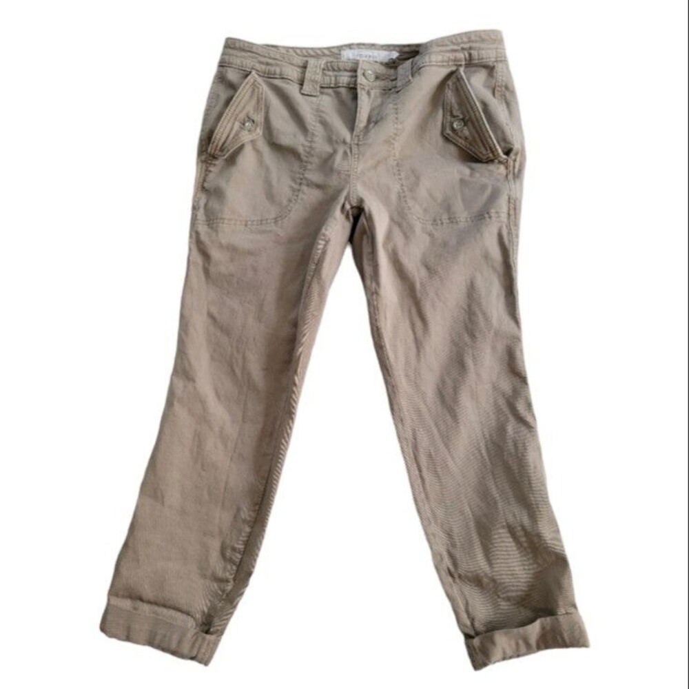 Y2K Utility Cargo Capri Safari Grunge Indie Torrid Size 12 Twill‎ Khaki Pants